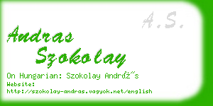 andras szokolay business card